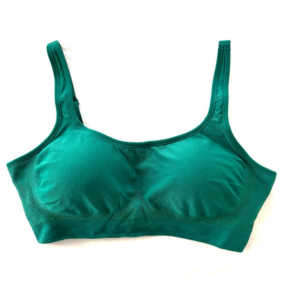 NWOT Underoutfit Teal Green Sports Bra Large Bust Wireless Comfort SZ L - Picture 5 of 11